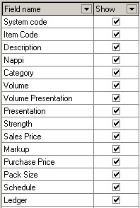 Stock report writer columns 1