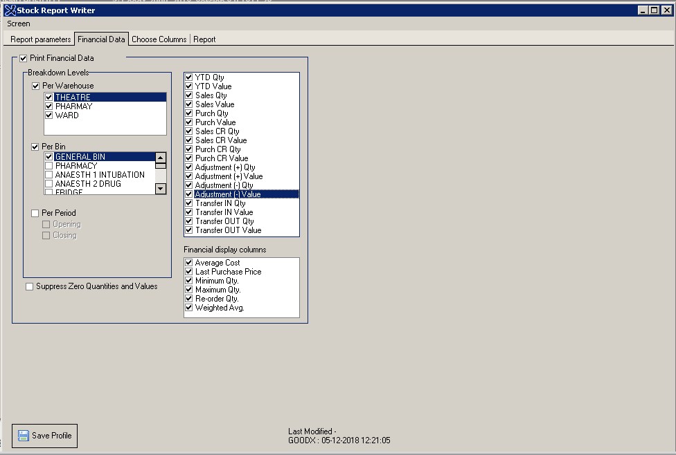 report writer settings 3