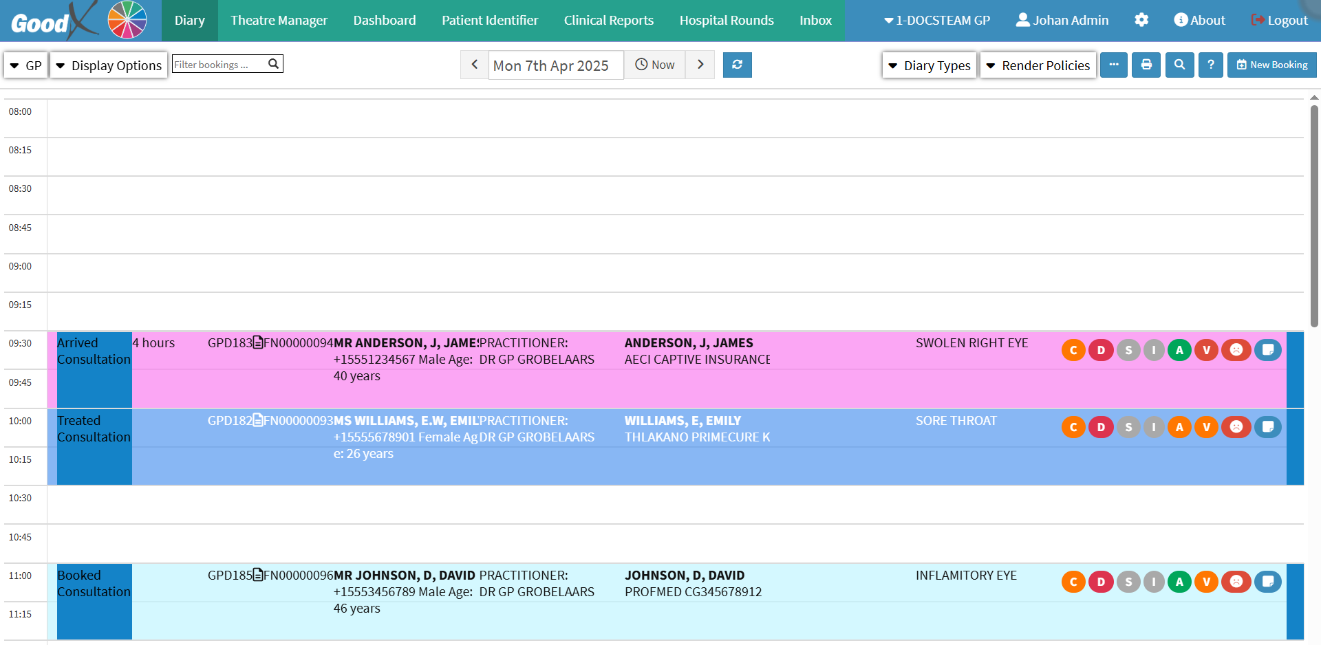 dIARY SCREEN
