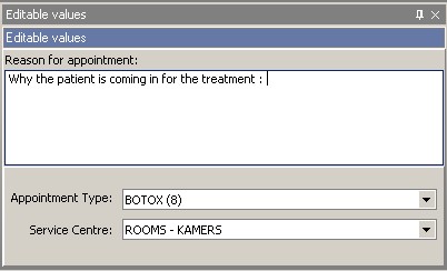 reason for appointment