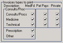 Invoice types to print