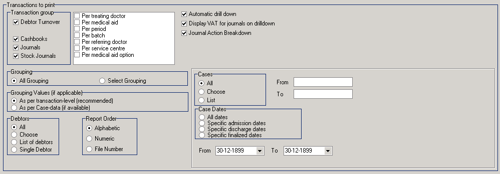 Transactions to print