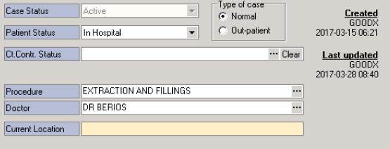 Case Details on case