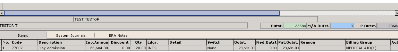 Outstanding account liable