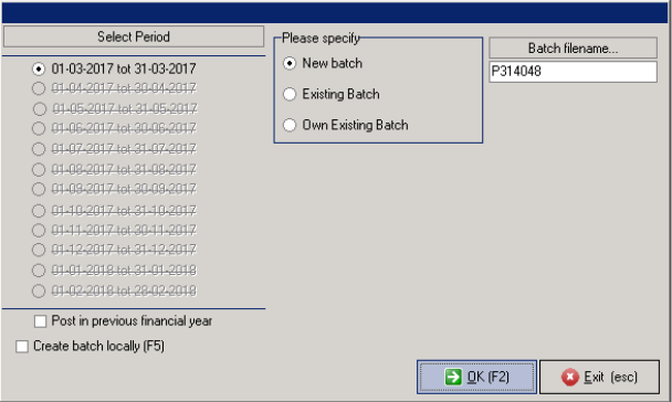 Journal Period Picker