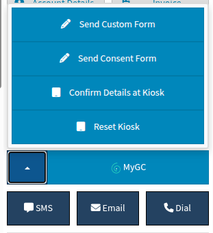 Drop down button reflecting menu options