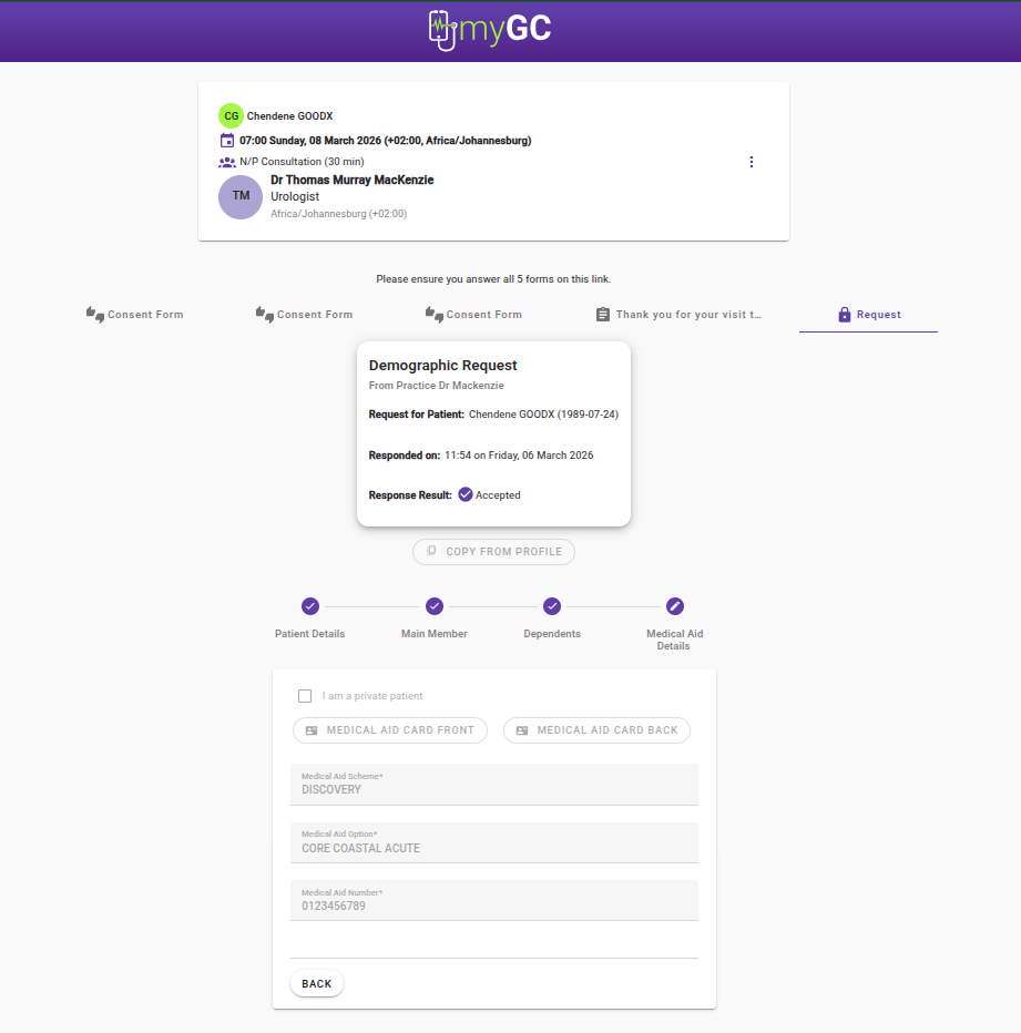 Demographic page example