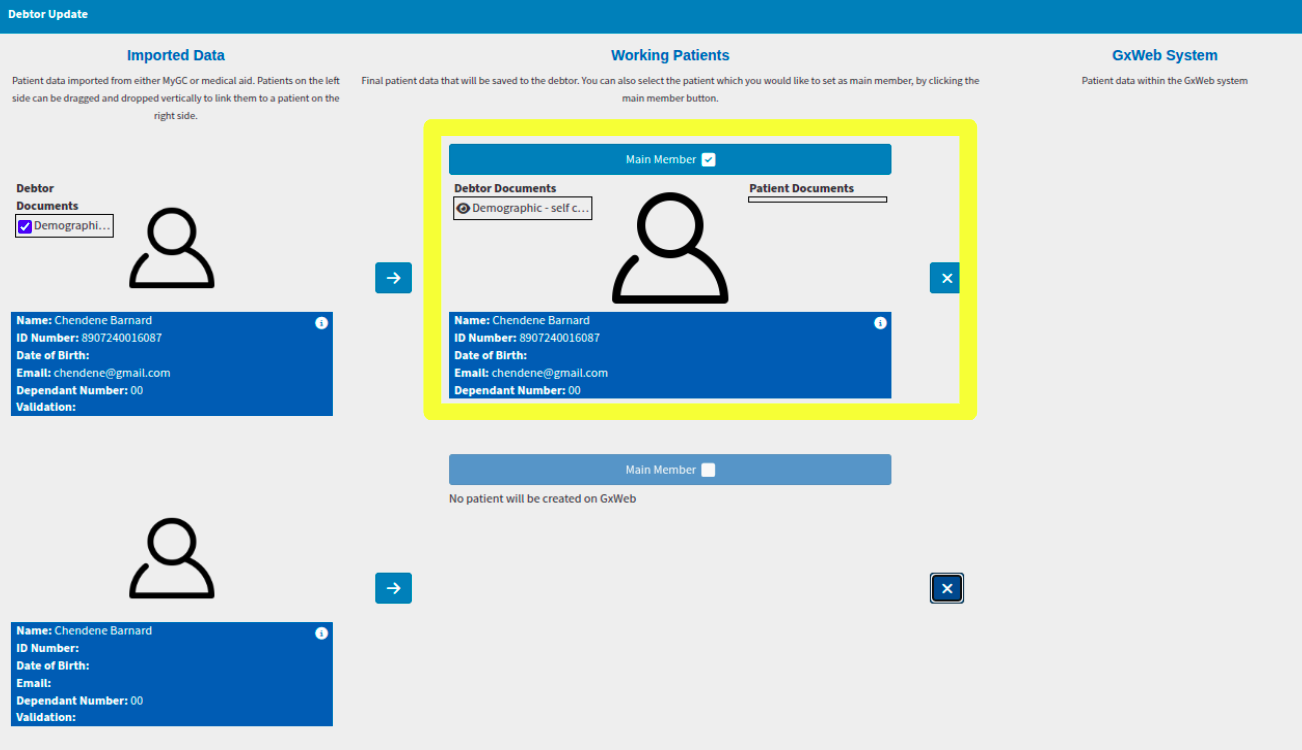 Highlighted the section to be removed by selecting the x