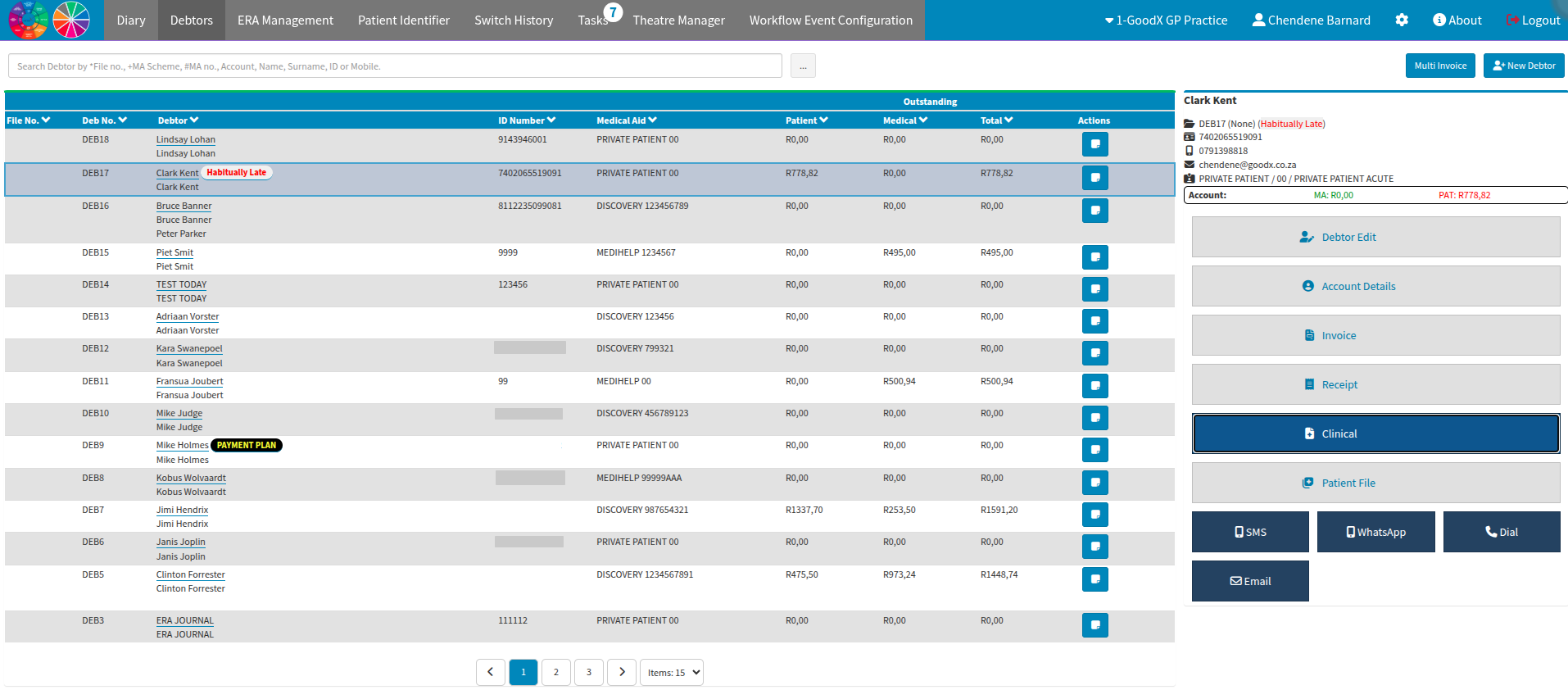 Accessing patient files views