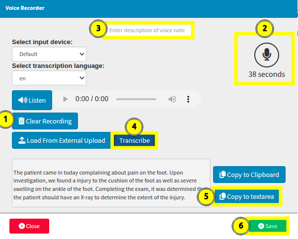 step by step recording guide