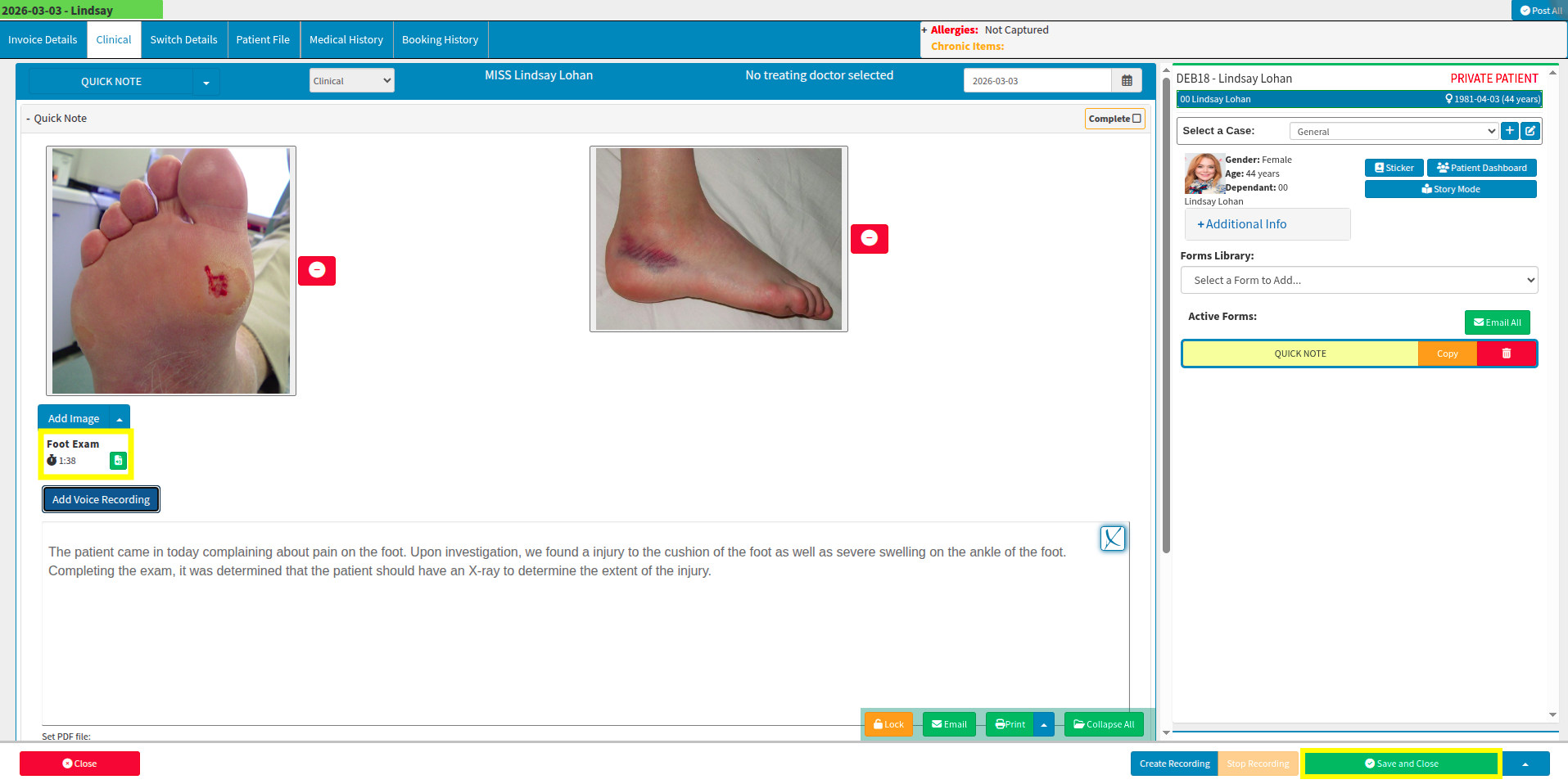 Uploaded audio and images depicted