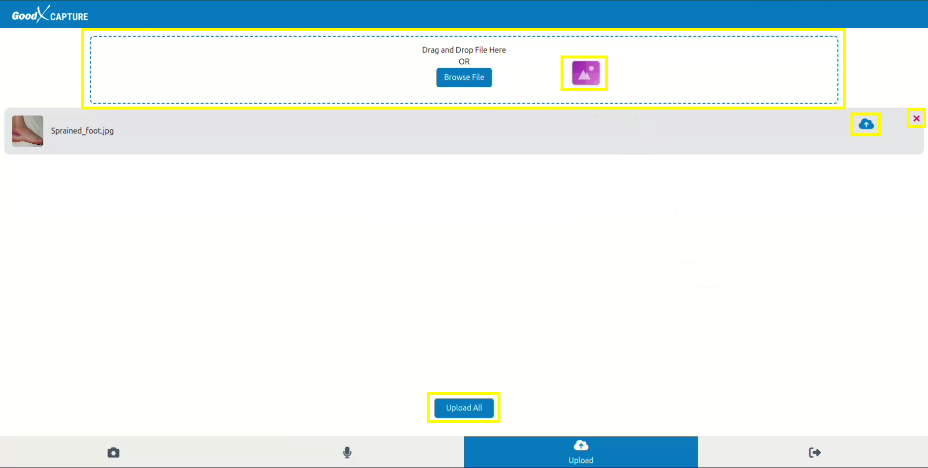 Drag drop display highlighted