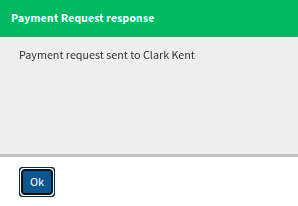 Pop up notification on request sent