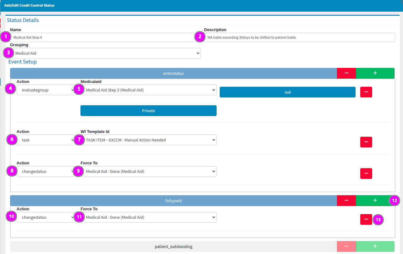 Breakdown of the meaning and functionality behind each configuration step added