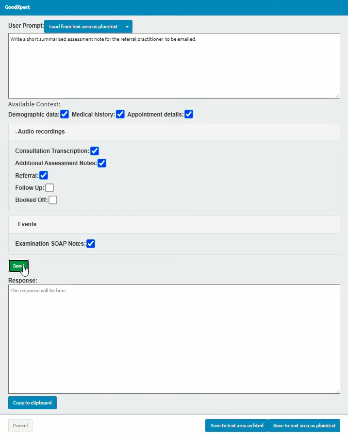 Prompt view