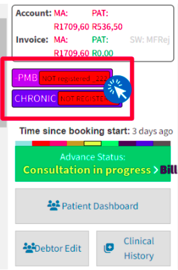Where to click for the protocol history