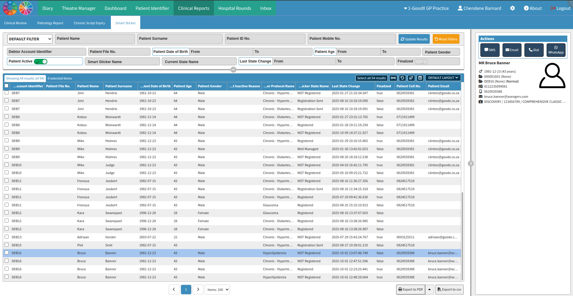 Report view to see protocol aspects