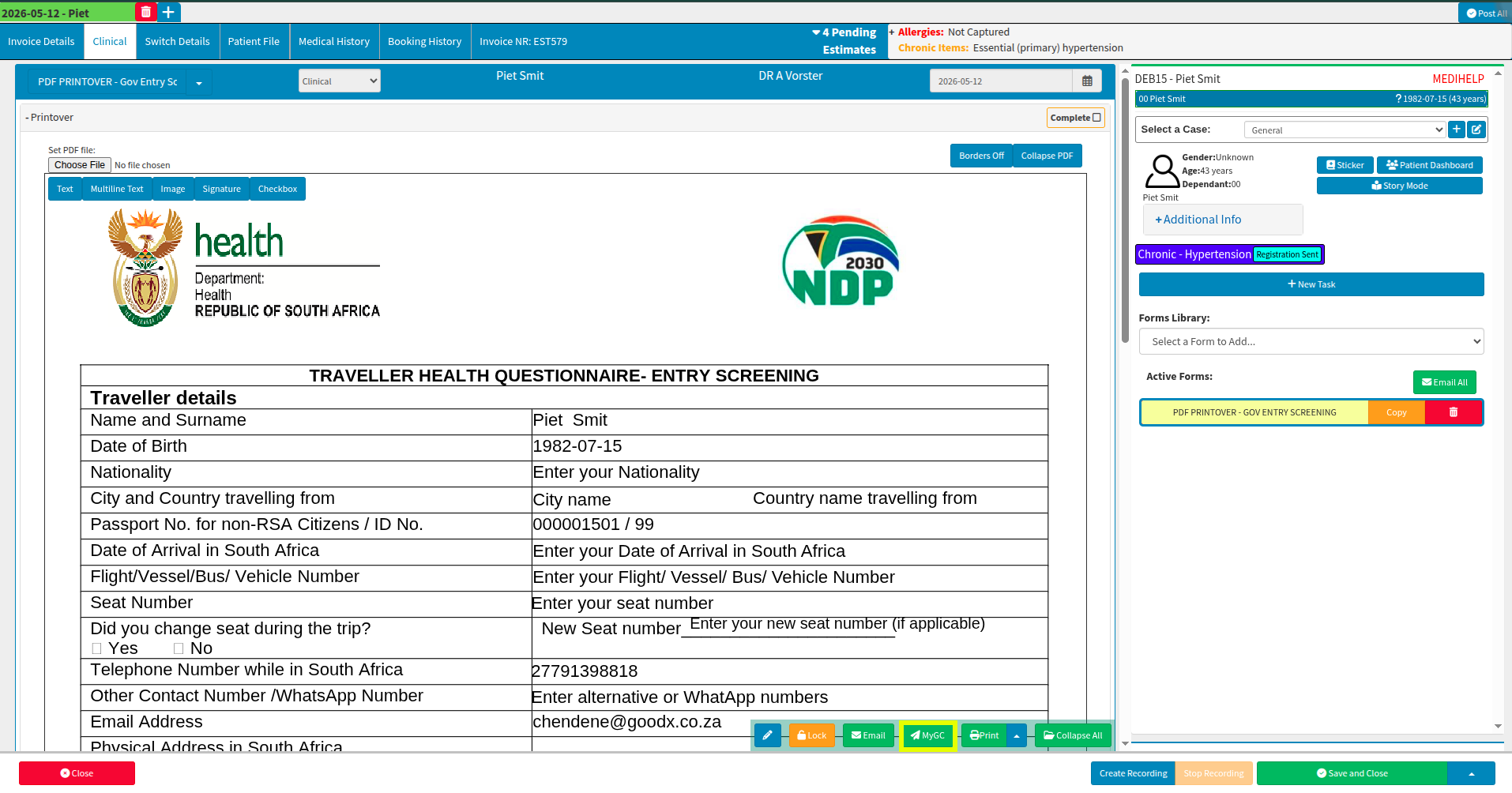 MyGC button example