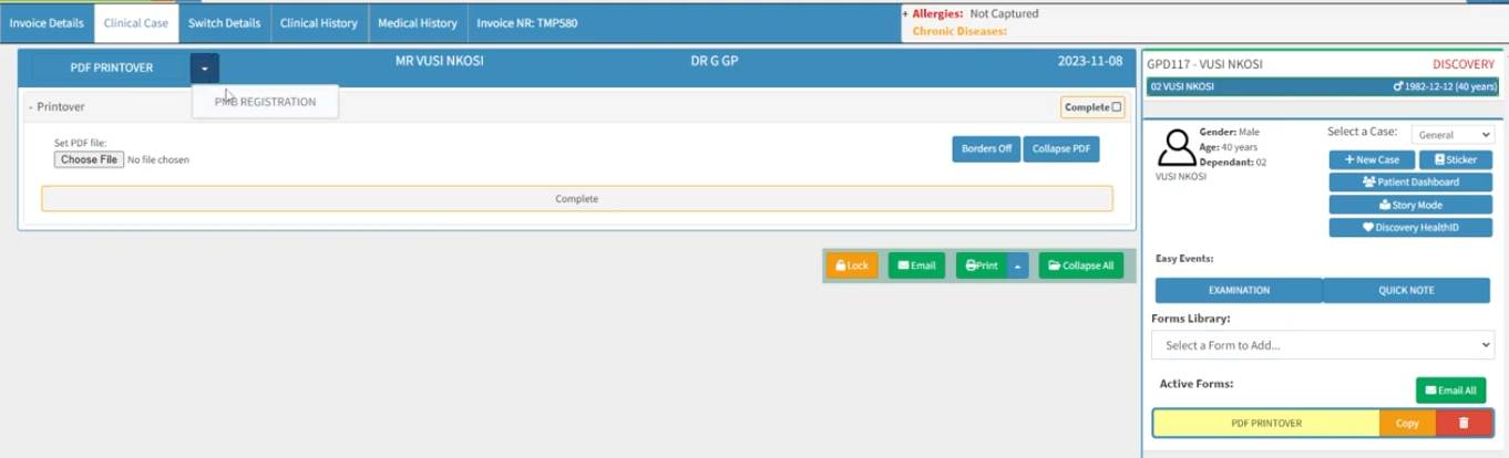 Drop down example