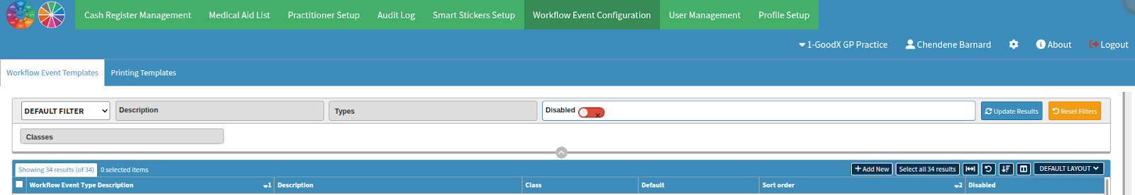 Alternative section to edit workflow events