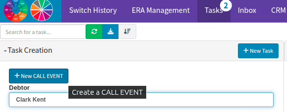 call event now selectable for creation