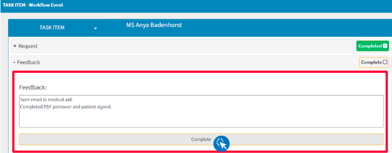 Additional feedback reflected
