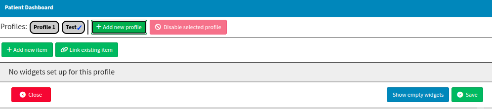 Preset profile views example