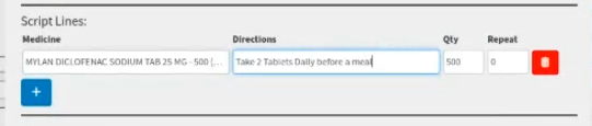 Detail to pill line item