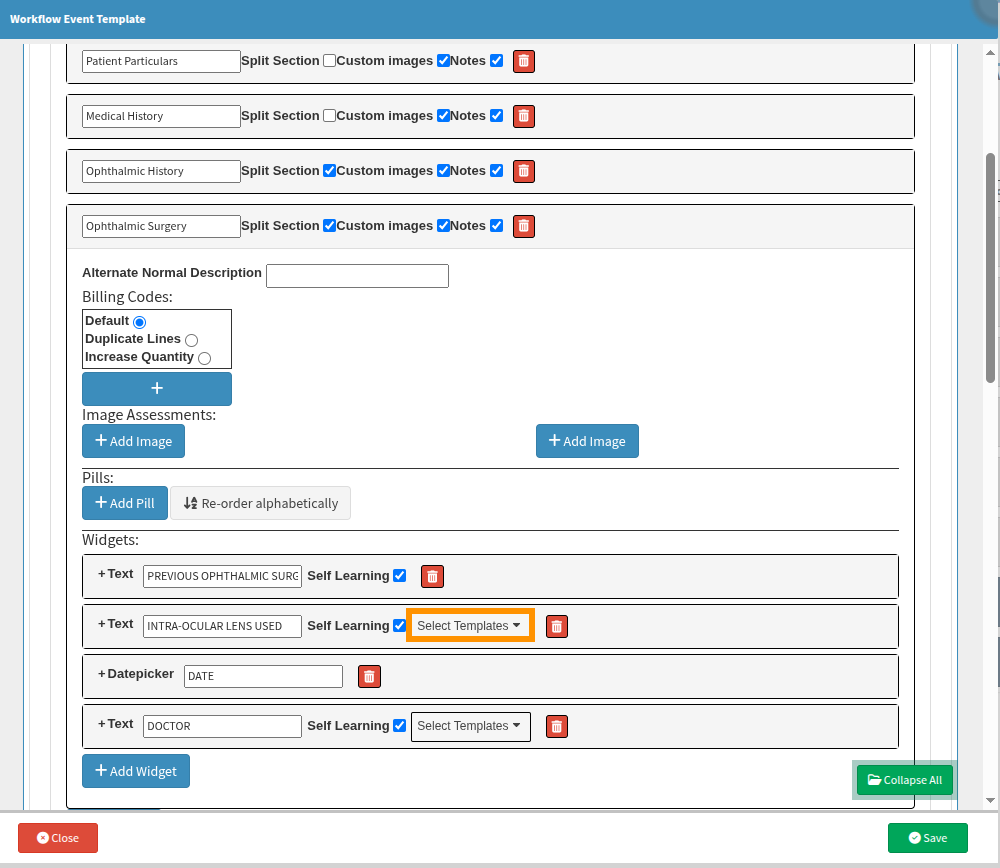 Self learning linked field