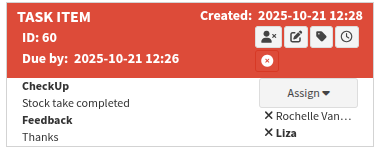 Task event example