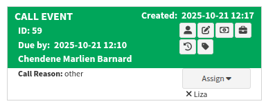 Call event example