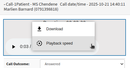 Option to download the call