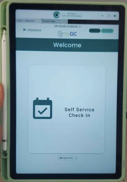 Kiosk login screen example