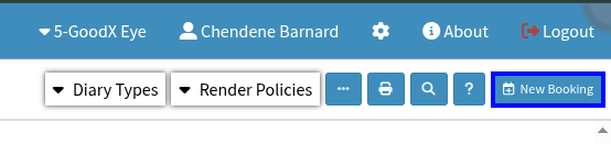 Highlighted the new booking button