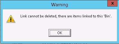 Item linked warning